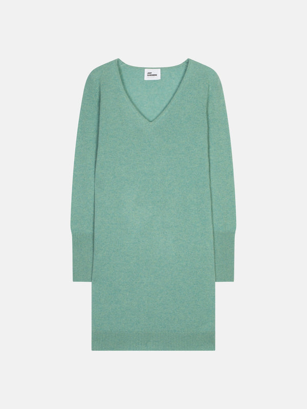 V-Neck Dress - Tracy - Heather Green