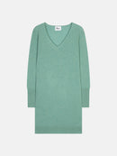 Vestido con cuello en V - Tracy - Verde jaspeado