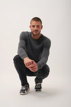 Pull Col V - Tom - Anthracite Chiné