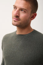Crew-Neck Jumper - Noe - Mottled Khaki