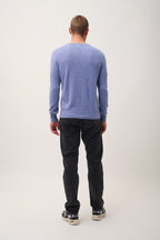Jersey de Cuello de Pico -Walt-100% Cachemira, 2 Cabos-Sky Vigoré-Hombre