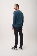 Pull Col V 4 Fils-Nathan -100% Cachemire, 4 Fils-Vert Canard Chiné-Homme