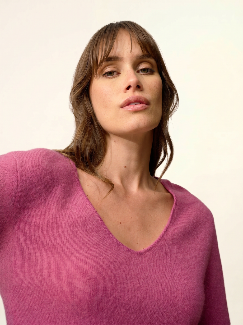 Maglione Scollo a V Joan - Orchidea - Donna