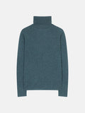 Jersey Cuello Vuelto-Ava-100% Cachemira, 2 Cabos-Verde Pato Jaspeado-Mujer