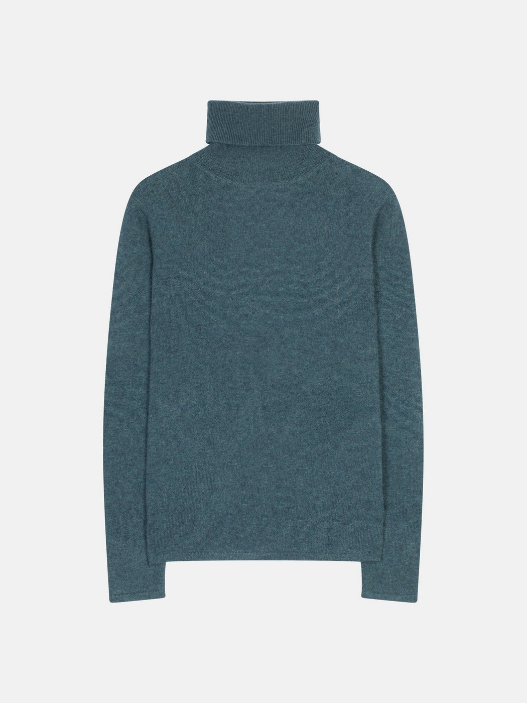 Jersey Cuello Vuelto-Ava-100% Cachemira, 2 Cabos-Verde Pato Jaspeado-Mujer
