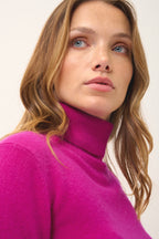 Polo Neck Jumper - Ava - Violet