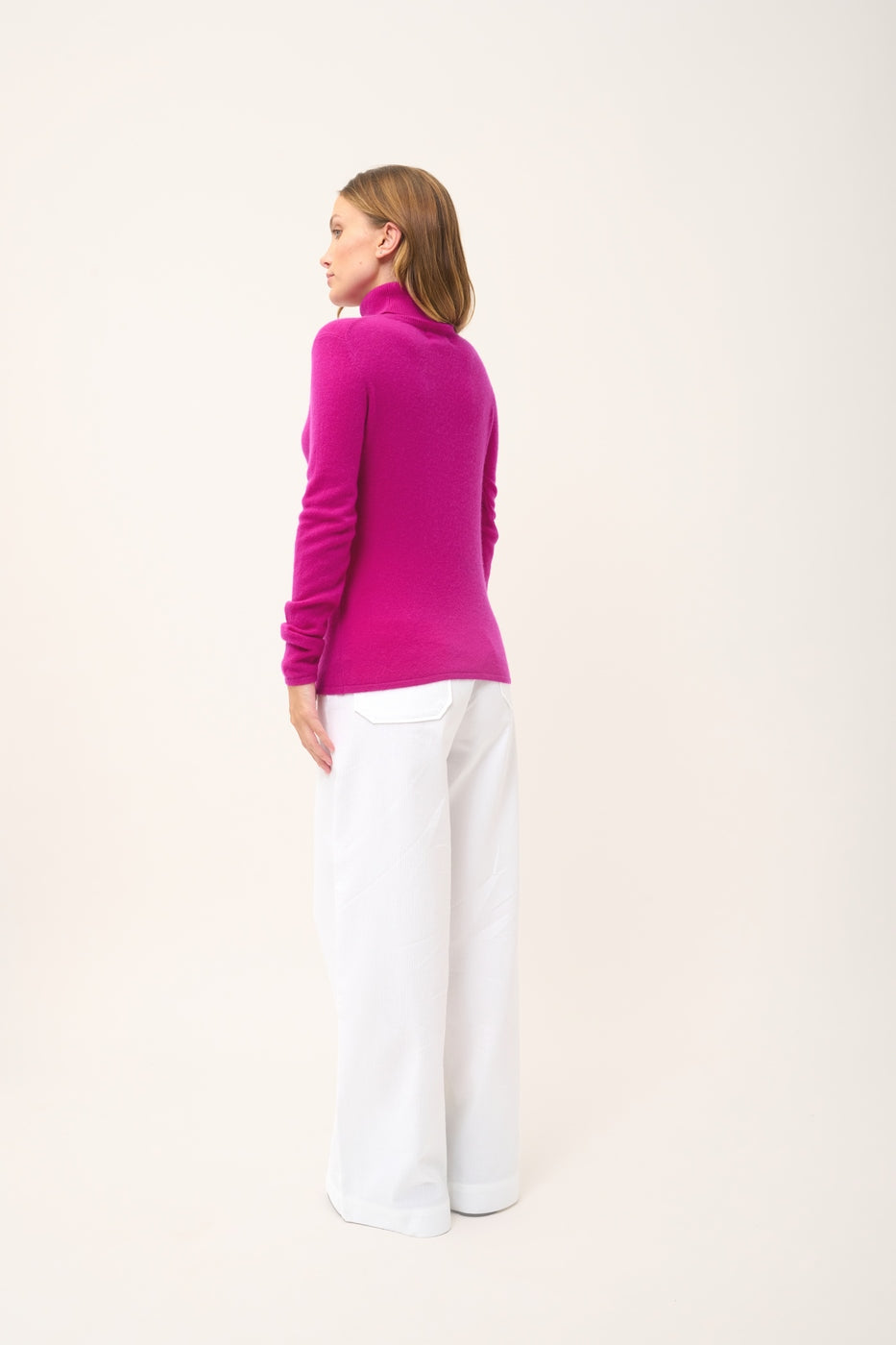 Polo Neck Jumper - Ava - Violet