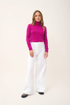 Polo Neck Jumper - Ava - Violet