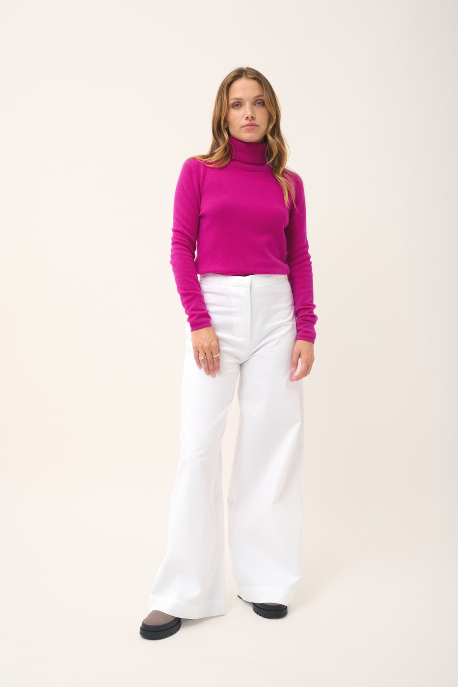 Polo Neck Jumper - Ava - Violet