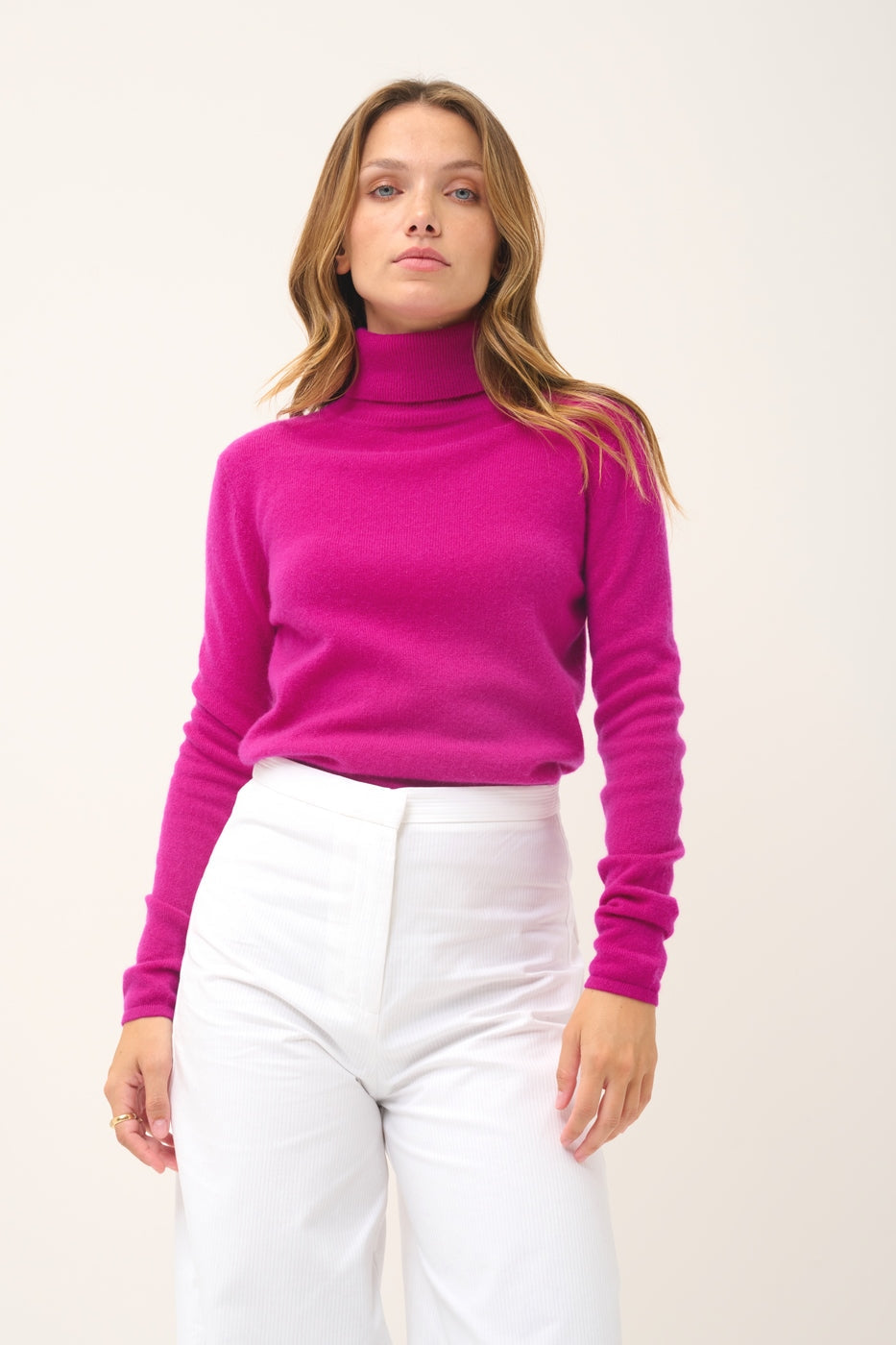 Polo Neck Jumper - Ava - Violet