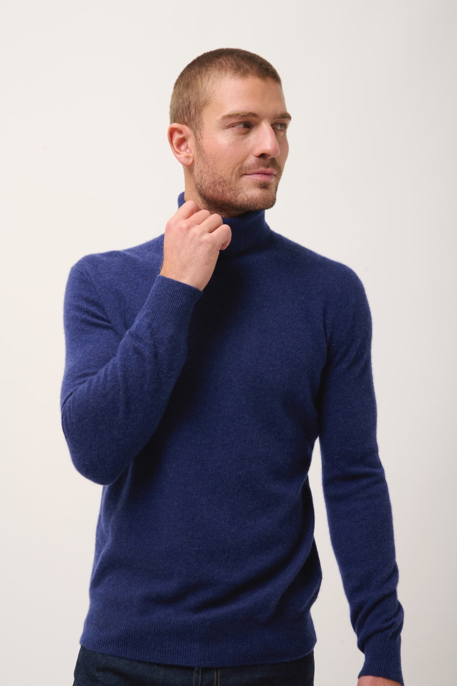 Pull Col Roulé - Connor - Bleu Nuit