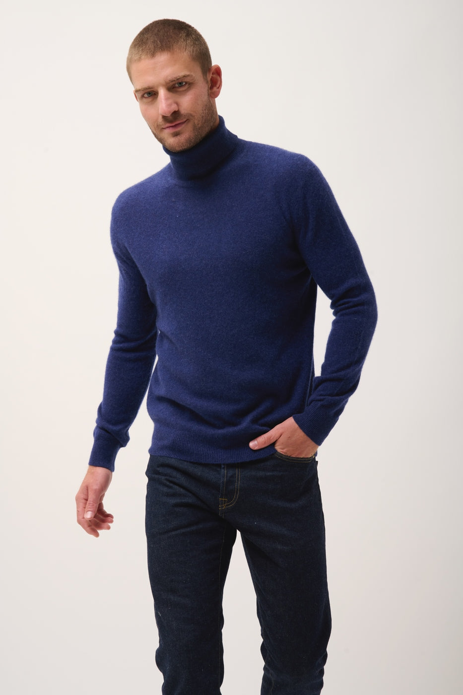 Pull Col Roulé - Connor - Bleu Nuit