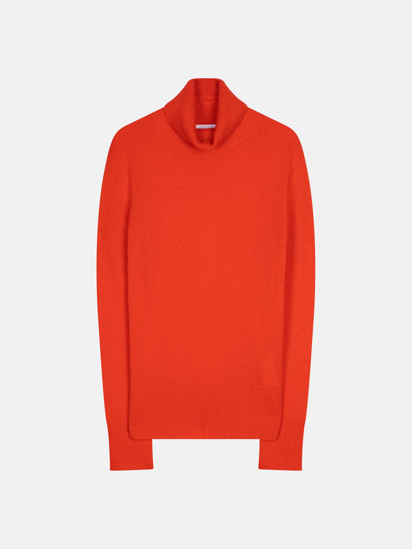 Just Cashmere - Jersey de cuello alto - Lexie - Naranja