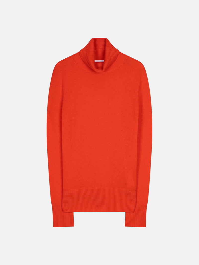 Just Cashmere - Pull Col Roulé - Lexie - Orange