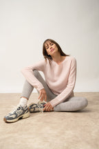 Legging-Agathe-100% Cashmere, 2-Ply-Marl Cloud-Women