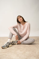 Legging-Agathe-100% Cachemire, 2 Fils-Nuage Chiné-Femme