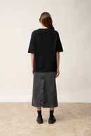 T-Shirt Col Rond 4 Fils - Carla - Noir