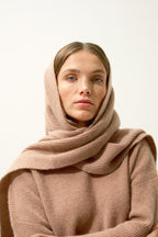 Écharpe 4 Fils Lea - 100% Cachemire 4 Fils - Camel Chiné - Mixte