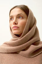 Écharpe 4 Fils Lea - 100% Cachemire 4 Fils - Camel Chiné - Mixte