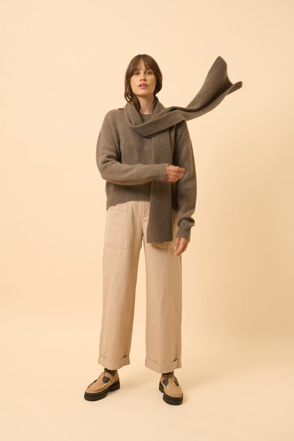 Écharpe 4 Fils - Lea - Taupe Chiné
