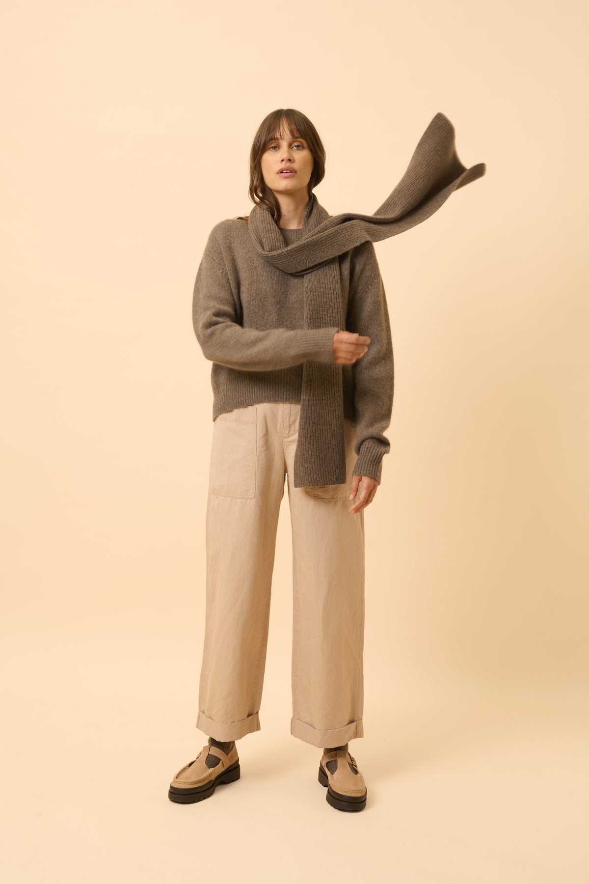 Écharpe 4 Fils - Lea - Taupe Chiné