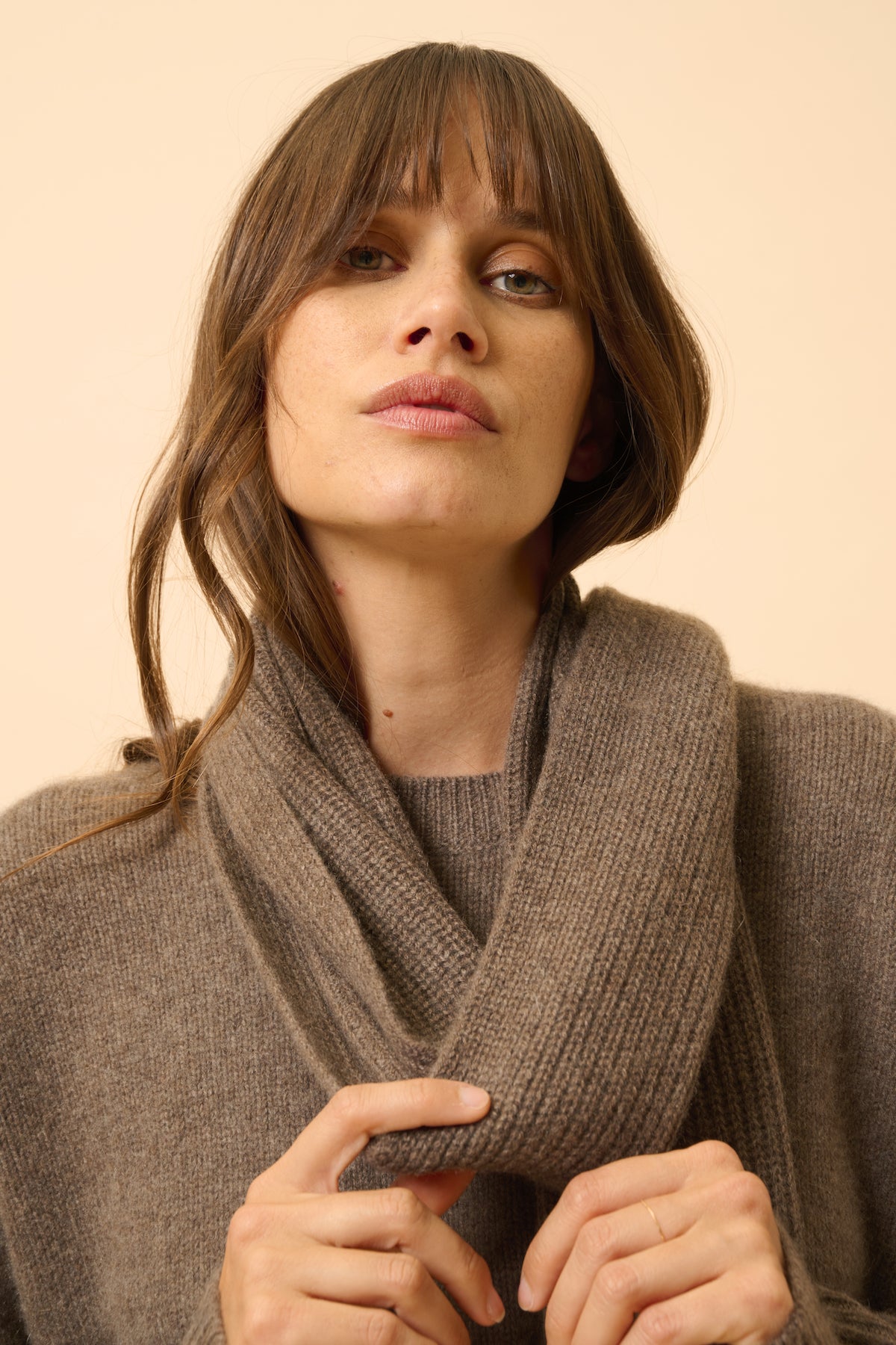 Écharpe 4 Fils - Lea - Taupe Chiné