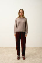 Kona 4-Ply Crew Neck Sweater - 100% 4-Ply Cashmere - Heathered Caribou - Women's