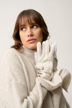 4-Thread Gloves - Lucy - Mottled Pearl Grey