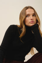 Pull Col Roulé Serelith - 100% Cachemire 2 Fils - Noir - Femme