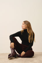 Pull Col Roulé Serelith - 100% Cachemire 2 Fils - Noir - Femme