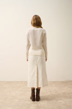 Pull Col Rond Norena - 100% Cachemire 2 Fils - Neige - Femme
