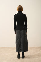 Pull Col Roulé Miraya - 100% Cachemire 2 Fils - Noir - Femme