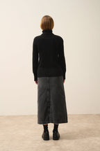 Just Cashmere - Jersey de Cuello Vuelto Estelle - 100% Cachemira 4 Hilos - Negro - Mujer