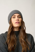 Bonnet 4 Fils-Ember-100% Cachemire, 4 Fils-Anthracite Chiné-Mixte