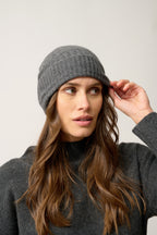 Bonnet 4 Fils-Ember-100% Cachemire, 4 Fils-Anthracite Chiné-Mixte