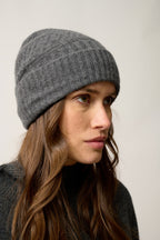 Bonnet 4 Fils-Ember-100% Cachemire, 4 Fils-Anthracite Chiné-Mixte