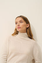 Pull Col Roulé Loralia - 100% Cachemire 2 Fils - Ivoire - Femme