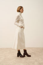 Just Cashmere - Pull Col Roulé Orianne - 100% Cachemire 2 Fils - Ivoire - Femme
