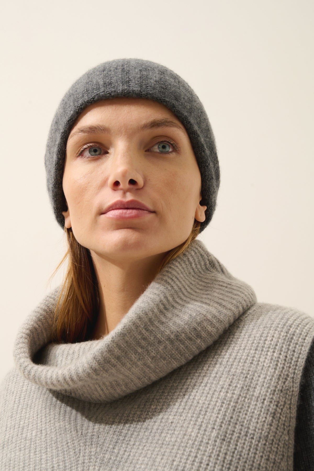 Bonnet 6 Fils Jin - 100% Cachemire 6 Fils - Anthracite Chiné - Mixte