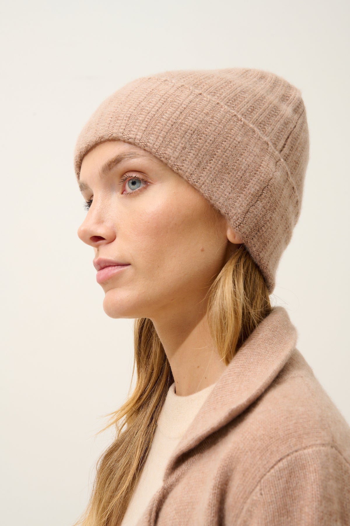 Bonnet 6 Fils Jin - 100% Cachemire 6 Fils - Camel Chiné - Mixte