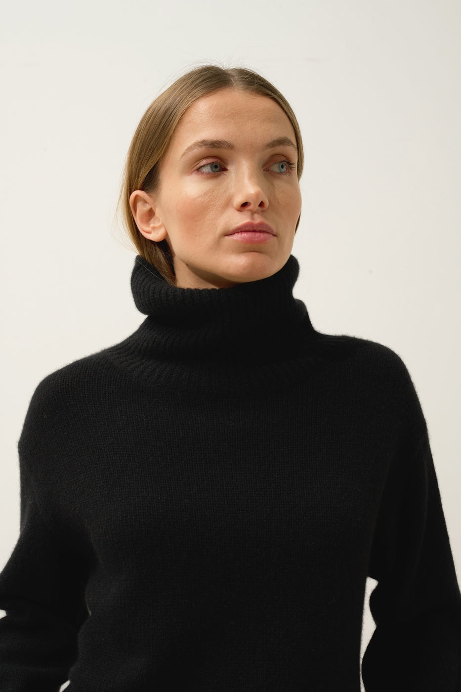 Pull Col Roulé 4 Fils - Iseria - Noir
