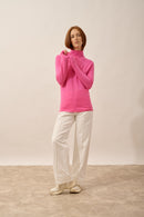Pull Col Roulé - Lysandra - Rose