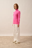 Pull Col Roulé - Lysandra - Rose
