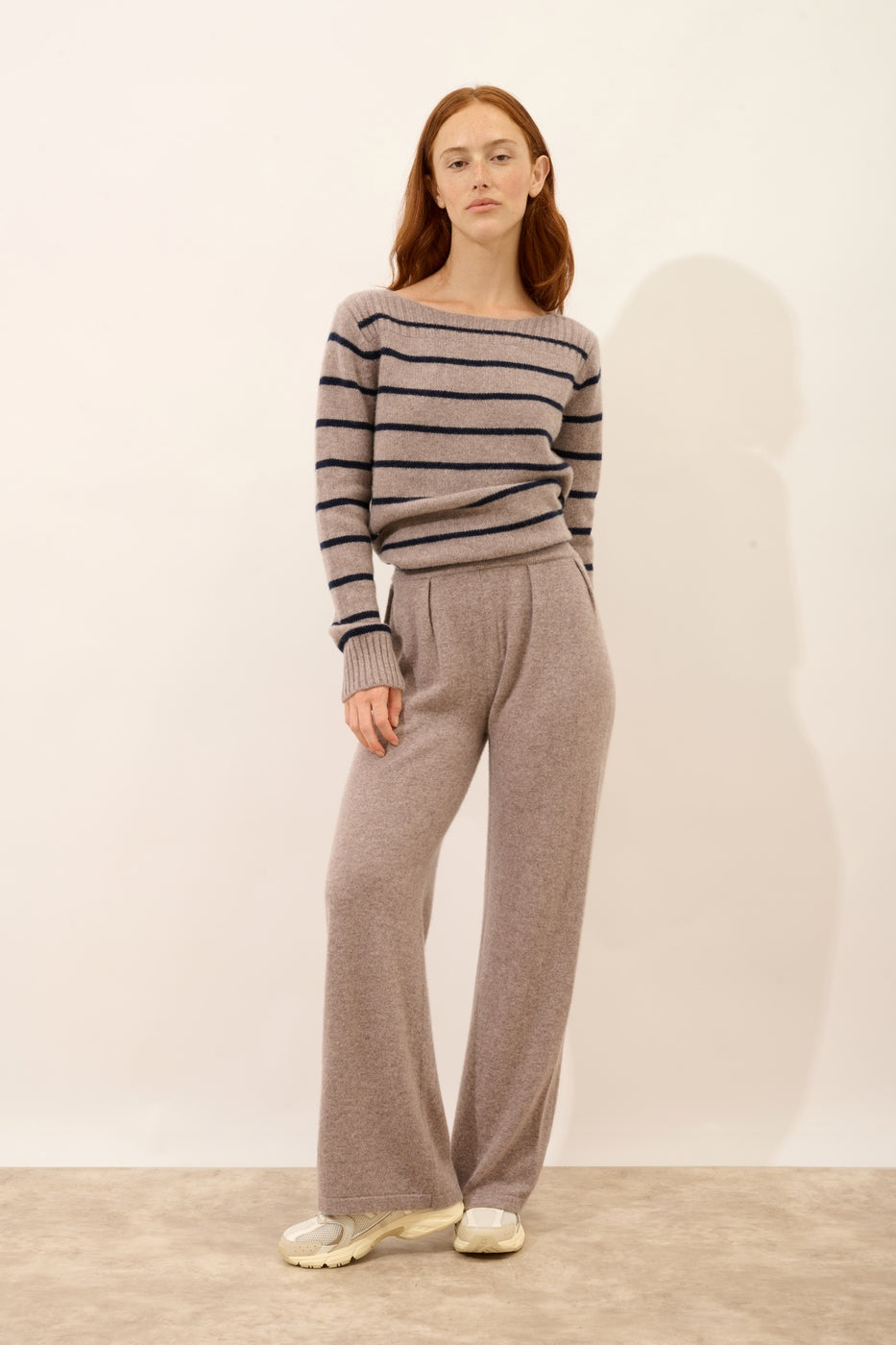 Pantalon Large - Daphne - Caribou Chiné