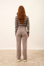 Pantalon Large - Daphne - Caribou Chiné