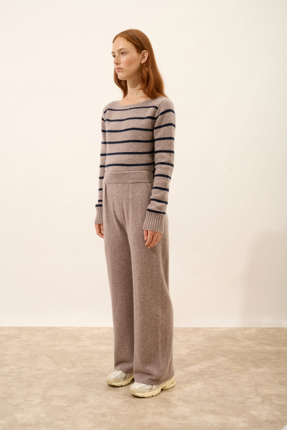 Pantalon Large - Daphne - Caribou Chiné