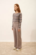 Pantalon Large - Daphne - Caribou Chiné