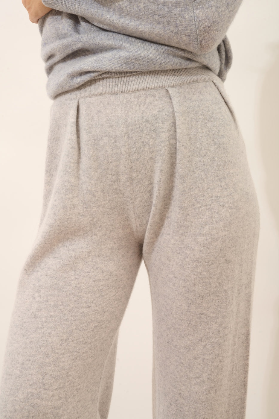 Pantalon Large - Daphne - Gris Clair Chiné