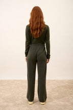 Pantalon Large - Daphne - Kaki Chiné