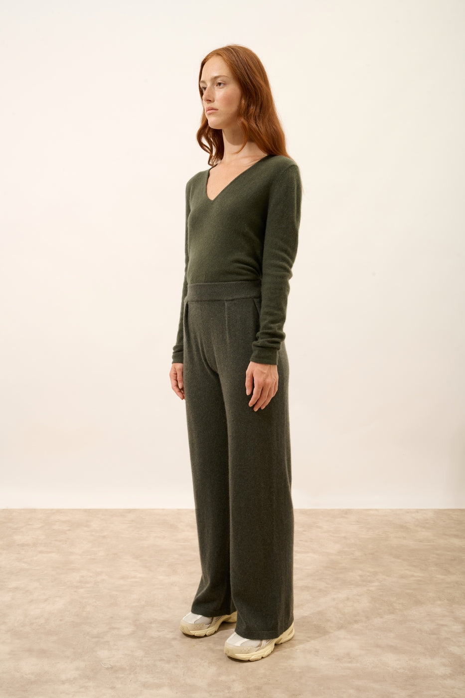 Pantalon Large - Daphne - Kaki Chiné